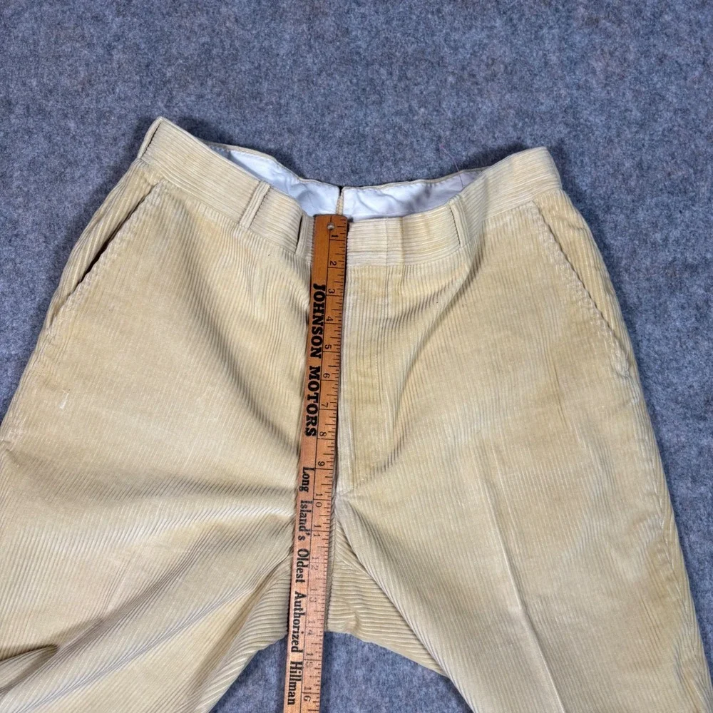 Corbin Corduroy Pants Mens 34x30 Beige Tan Vintage Wide‎ Wale Skater Preppy Golf